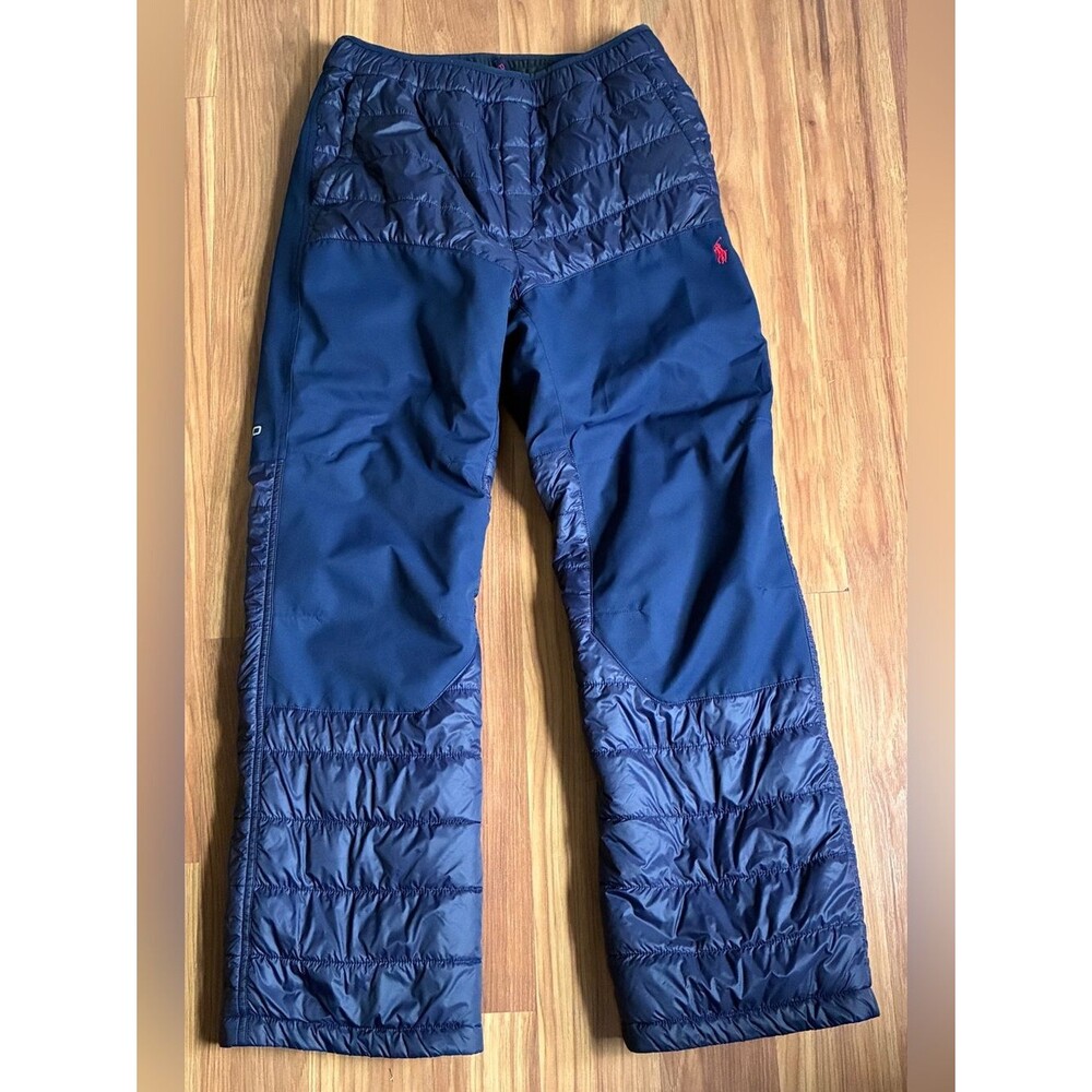 Polo Ralph Lauren Boys Water-Repellent Snow Pants Navy Blue Quilted Ski  14-16